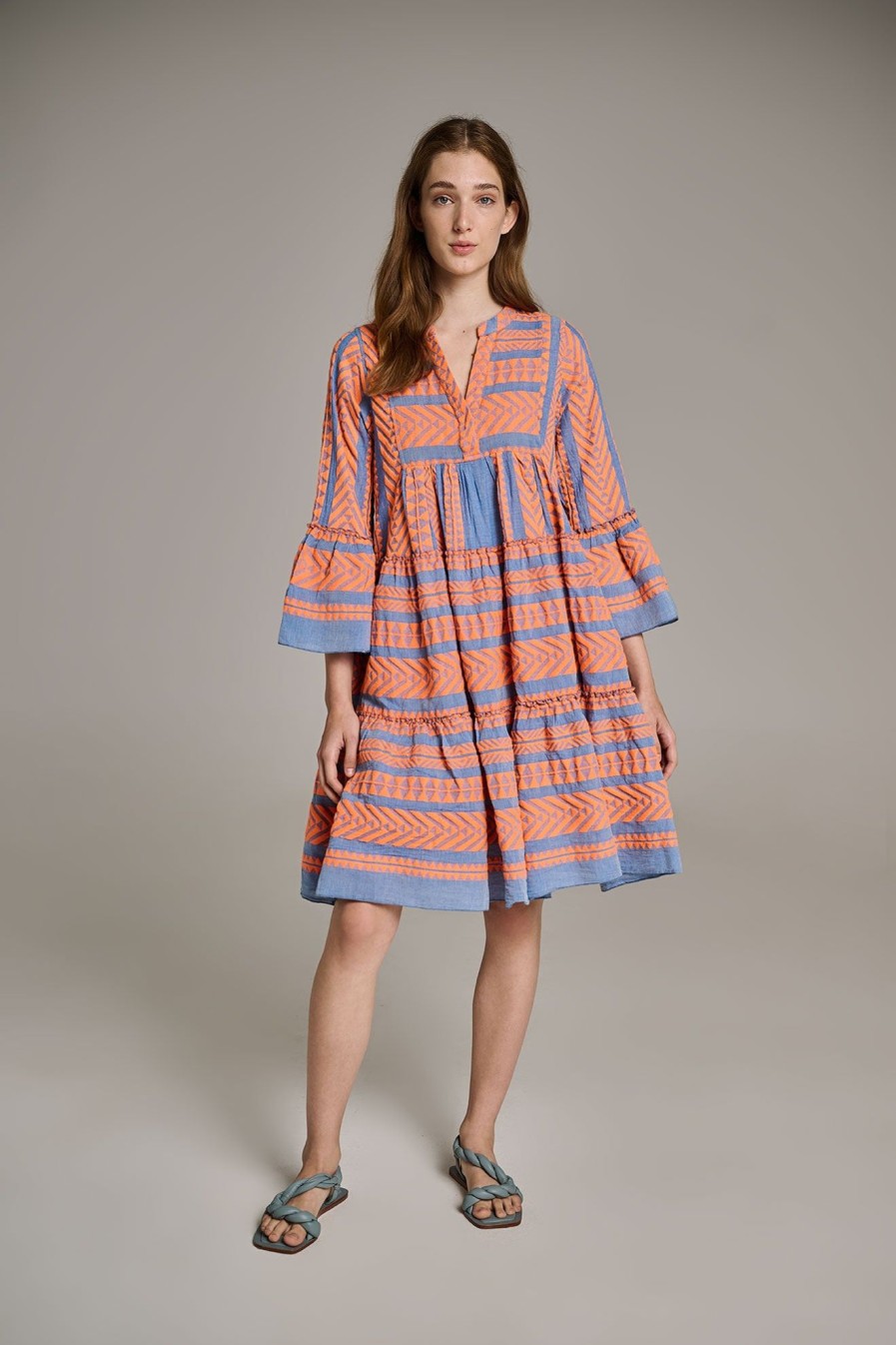 Devotion TWINS Ella Midi-Orange/Blue New