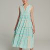 Devotion TWINS Ella Sleeveless Midi-B.Blue/Offwhite Online