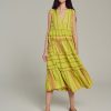 Devotion TWINS Ella Sleeveless Midi-N.Lime/Beige New