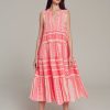 Devotion TWINS Ella Sleeveless Midi-N.Pink/Offwhite Wholesale