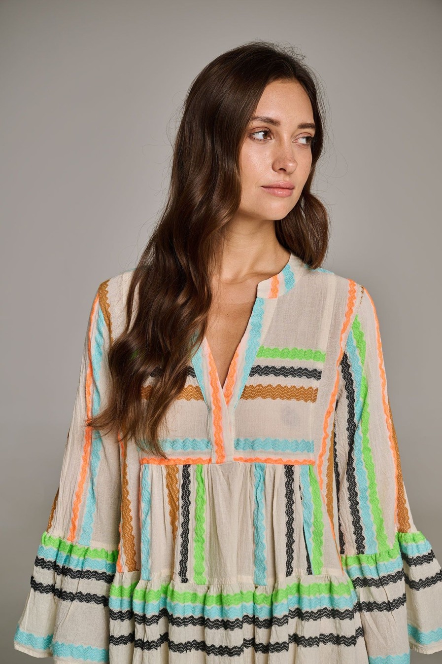 Devotion TWINS Ella-Offwhite With Colored Jacquard Wholesale